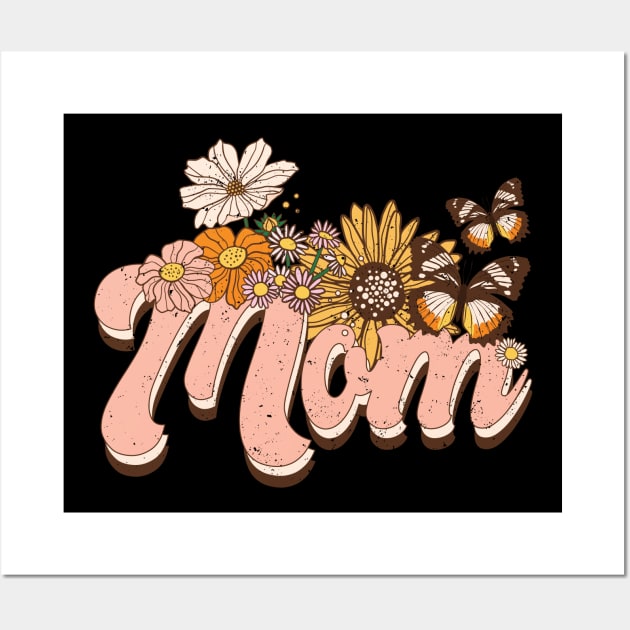 Mom retro distressed design Wall Art by BAB